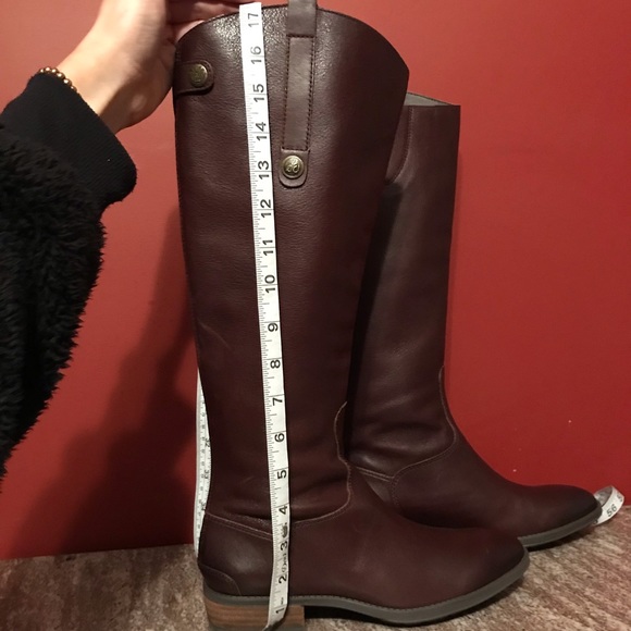 Sam Edelman Penny Brown Leather Riding Boots 7W - Picture 5 of 8